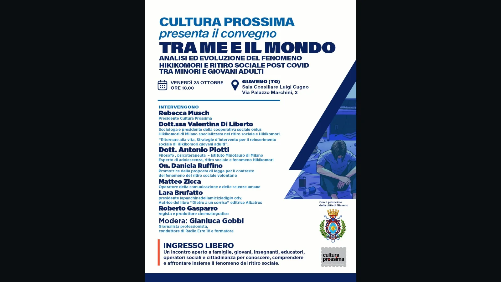 Ritiro sociale: l'evento a Giaveno per discutere il fenomeno degli hikikomori